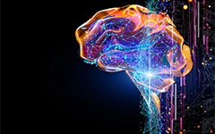 Human brain illustrated