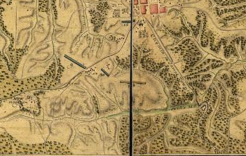 Lake Matoaka identified as "Ludwell's Mill" during the American Revolution. Desandroüins, Jean Nicolas. Armée de Rochambeau, . Carte des environs de Williamsburg en Virginie où les armées françoise et américaine ont campés en Septembre 1781. [1782] Map. https://www.loc.gov/item/gm71002174/. 